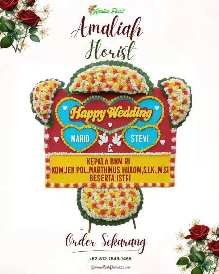 Papan Bunga Pernikahan Blok M